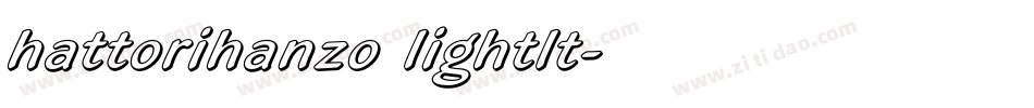 hattorihanzo lightlt字体转换